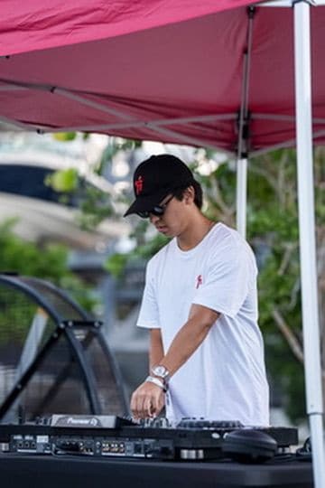 DJ under the red tent