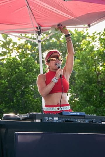 DJ on the mic